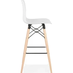 Tabouret de bar design 'MOZAIK' blanc style scandinave