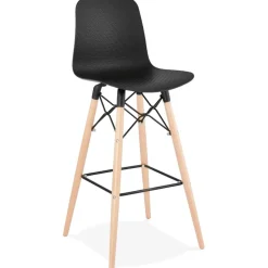 Tabouret de bar design 'MOZAIK' noir style scandinave