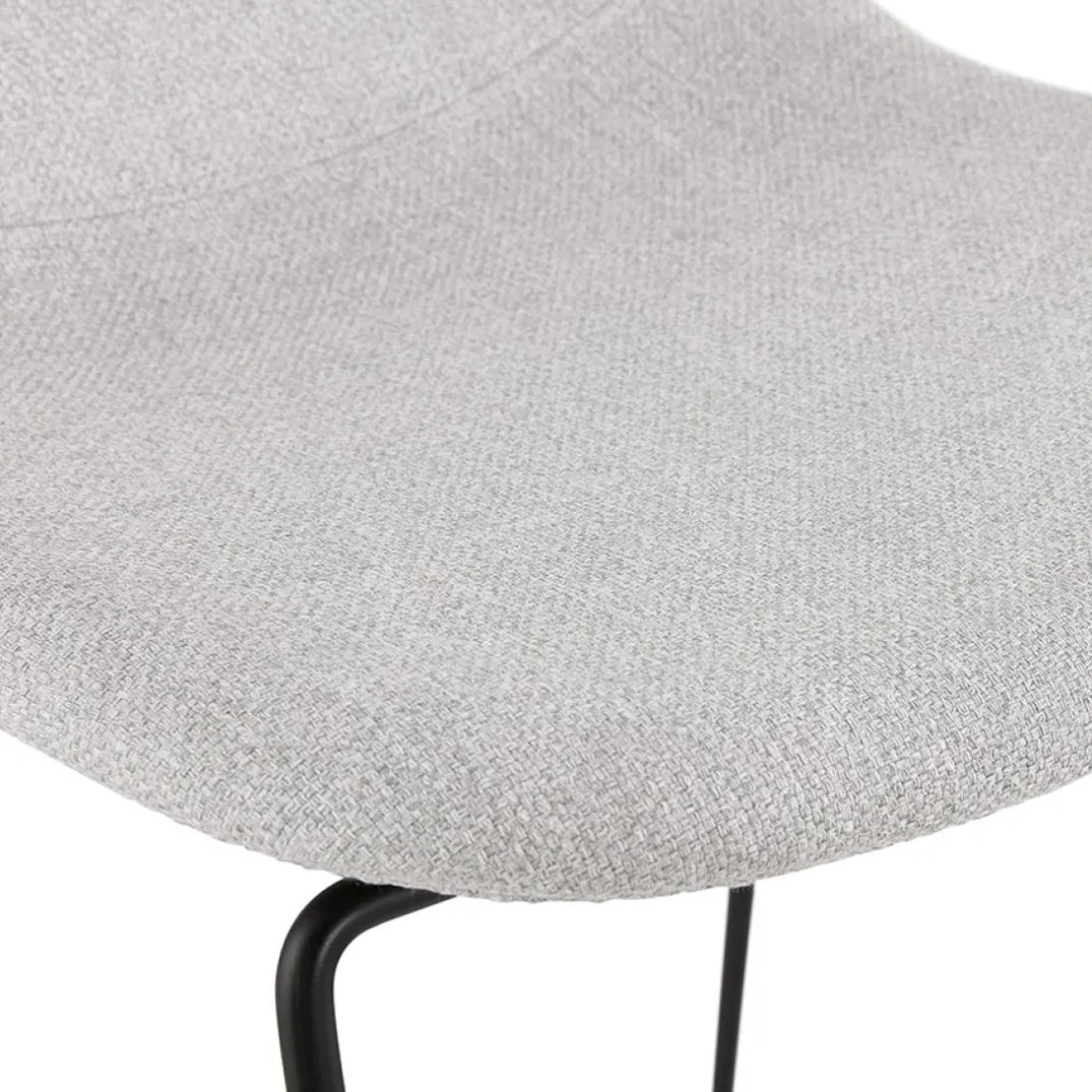 Tabouret de bar 'EKTOR' gris clair en tissu empilable