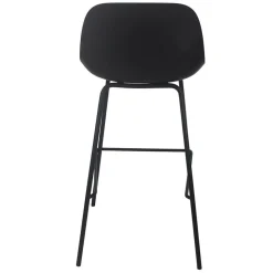 Tabouret de bar 'GRANO' noir intérieur et extérieur