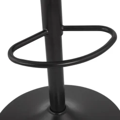 Tabouret réglable 'MIKE' en tissu pied de poule et pied noir