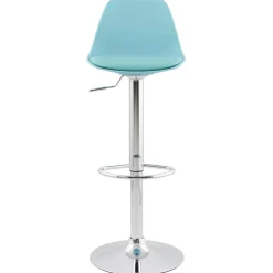Tabouret réglable 'PRINCES' bleu avec haut dossier confortable