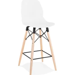 Tabouret snack mi-hauteur 'COSMIK MINI' blanc style scandinave
