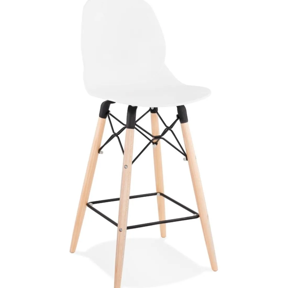 Tabouret snack mi-hauteur 'COSMIK MINI' blanc style scandinave