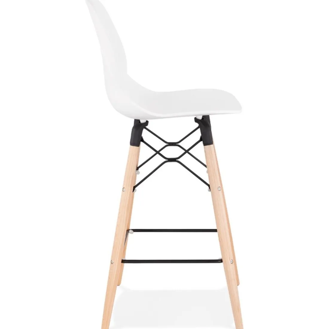 Tabouret snack mi-hauteur 'COSMIK MINI' blanc style scandinave