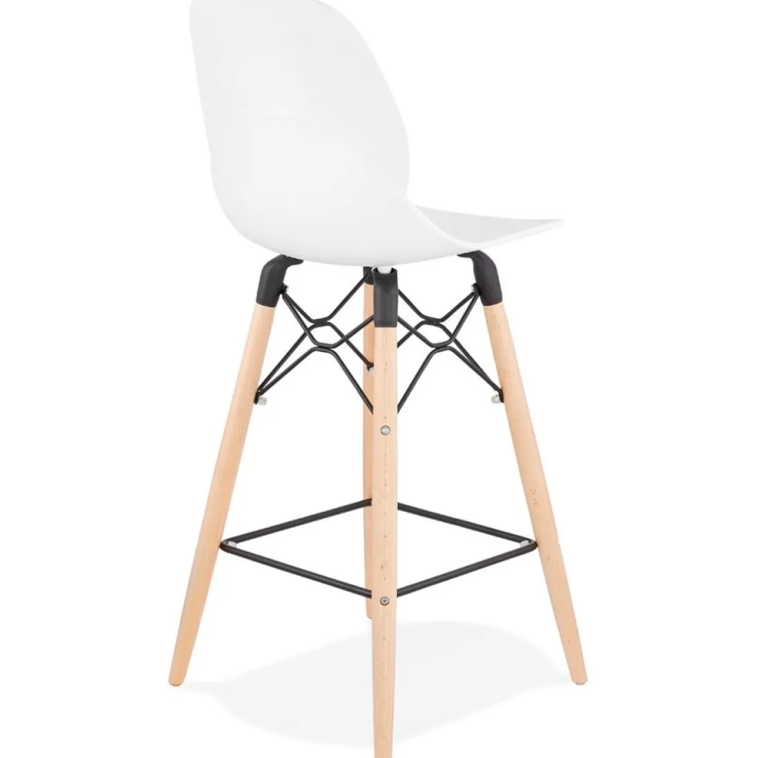 Tabouret snack mi-hauteur 'COSMIK MINI' blanc style scandinave