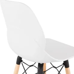 Tabouret snack mi-hauteur 'COSMIK MINI' blanc style scandinave
