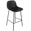 Tabouret snack mi-hauteur 'GRANO MINI' noir intérieur et extérieur