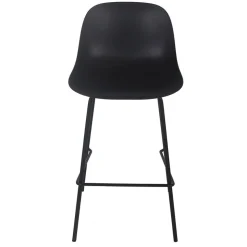 Tabouret snack mi-hauteur 'GRANO MINI' noir intérieur et extérieur