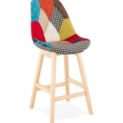 Tabouret snack mi-hauteur 'CUPIDON MINI' style patchwork