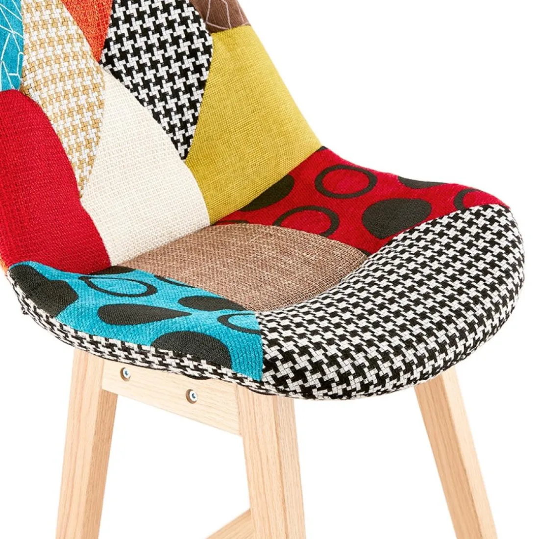 Tabouret snack mi-hauteur 'CUPIDON MINI' style patchwork