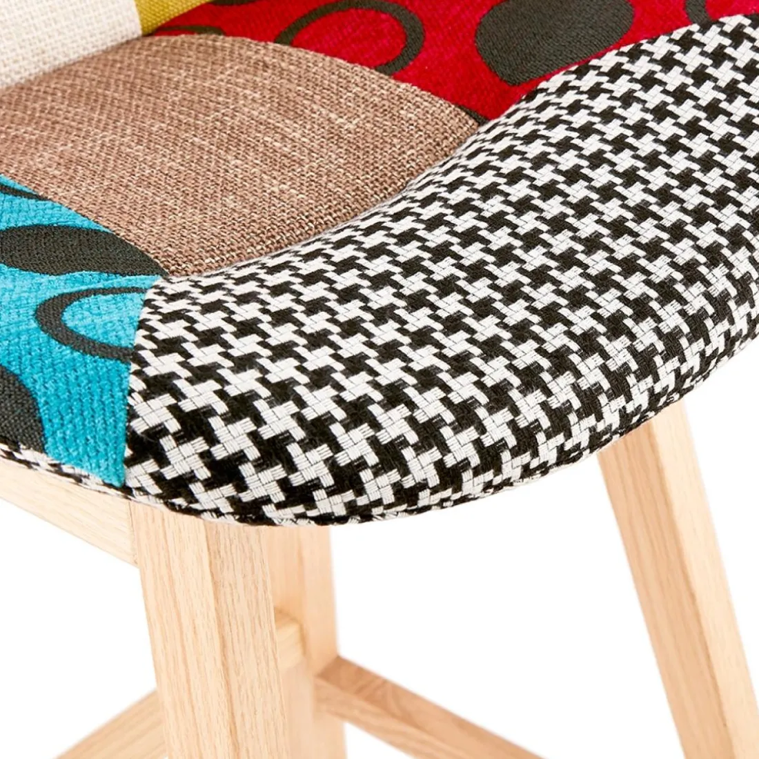 Tabouret snack mi-hauteur 'CUPIDON MINI' style patchwork