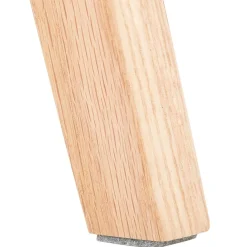 Tabouret snack mi-hauteur 'MORISS MINI' en tissu pied de poule et pieds en bois naturel