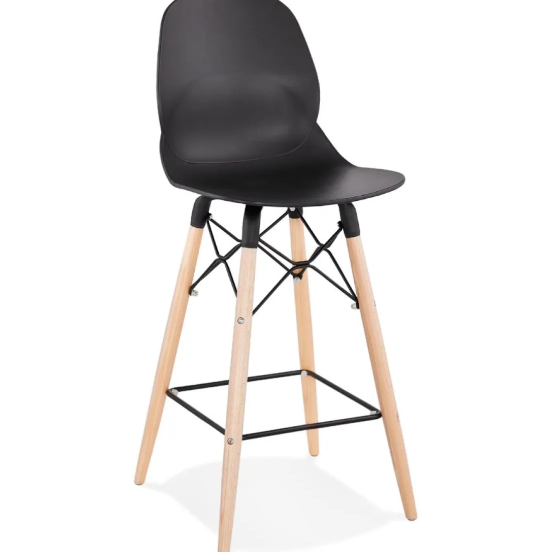 Tabouret snack mi-hauteur 'COSMIK MINI' noir style scandinave