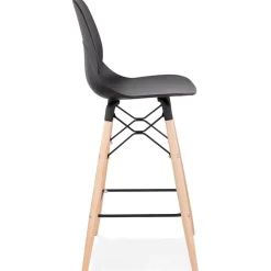 Tabouret snack mi-hauteur 'COSMIK MINI' noir style scandinave