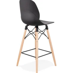 Tabouret snack mi-hauteur 'COSMIK MINI' noir style scandinave