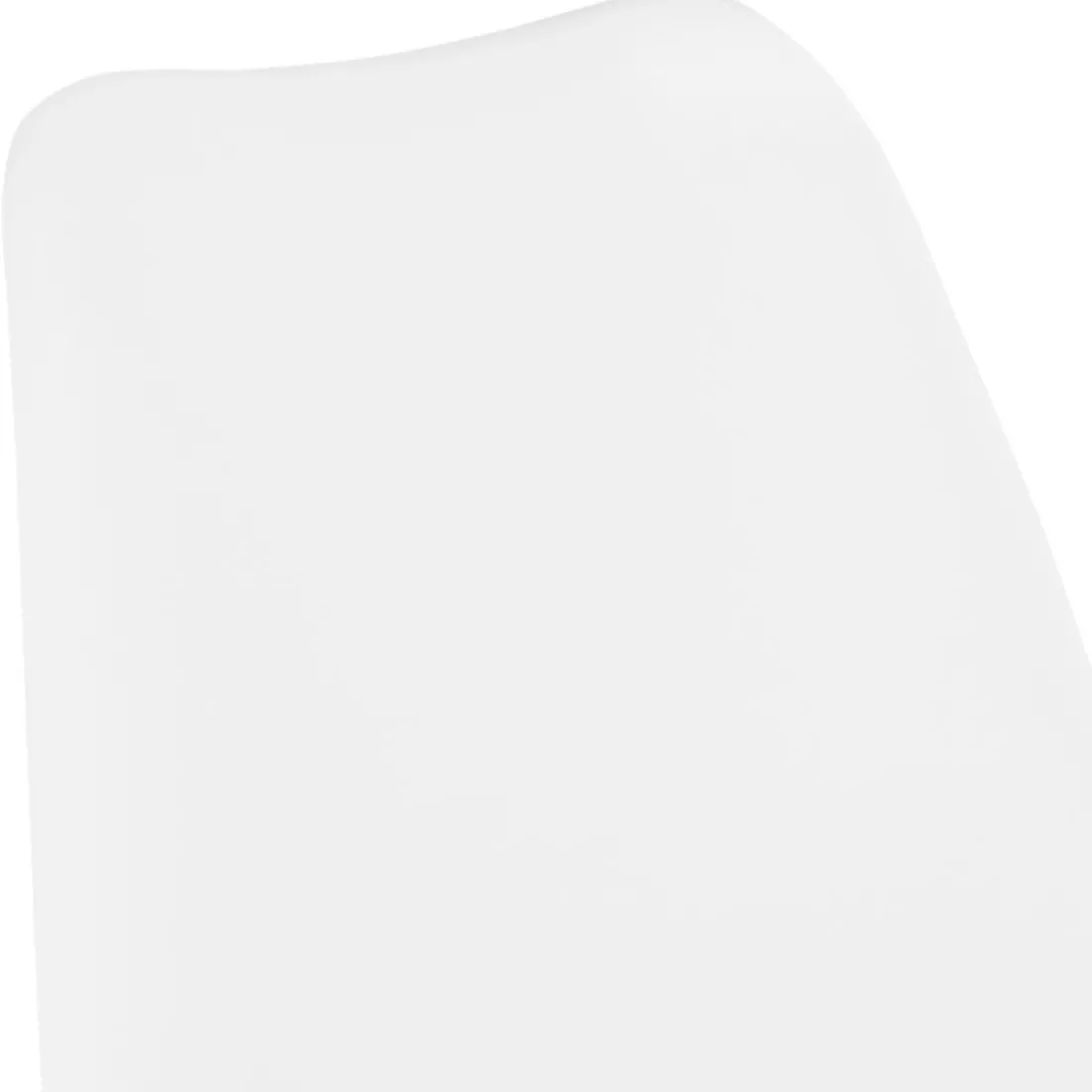 Tabouret snack mi-hauteur 'LEMON MINI' blanc avec pied en métal noir