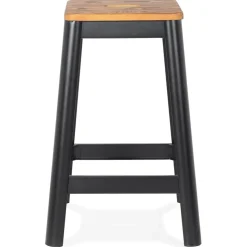 Tabouret snack mi-hauteur 'LIDYA MINI' noir style industriel