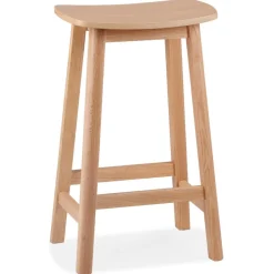 Tabouret snack mi-hauteur 'DUMAS MINI' en bois finition naturelle