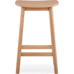 Tabouret snack mi-hauteur 'DUMAS MINI' en bois finition naturelle