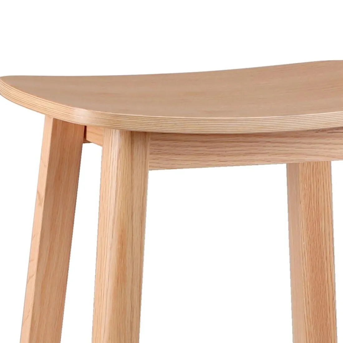 Tabouret snack mi-hauteur 'DUMAS MINI' en bois finition naturelle