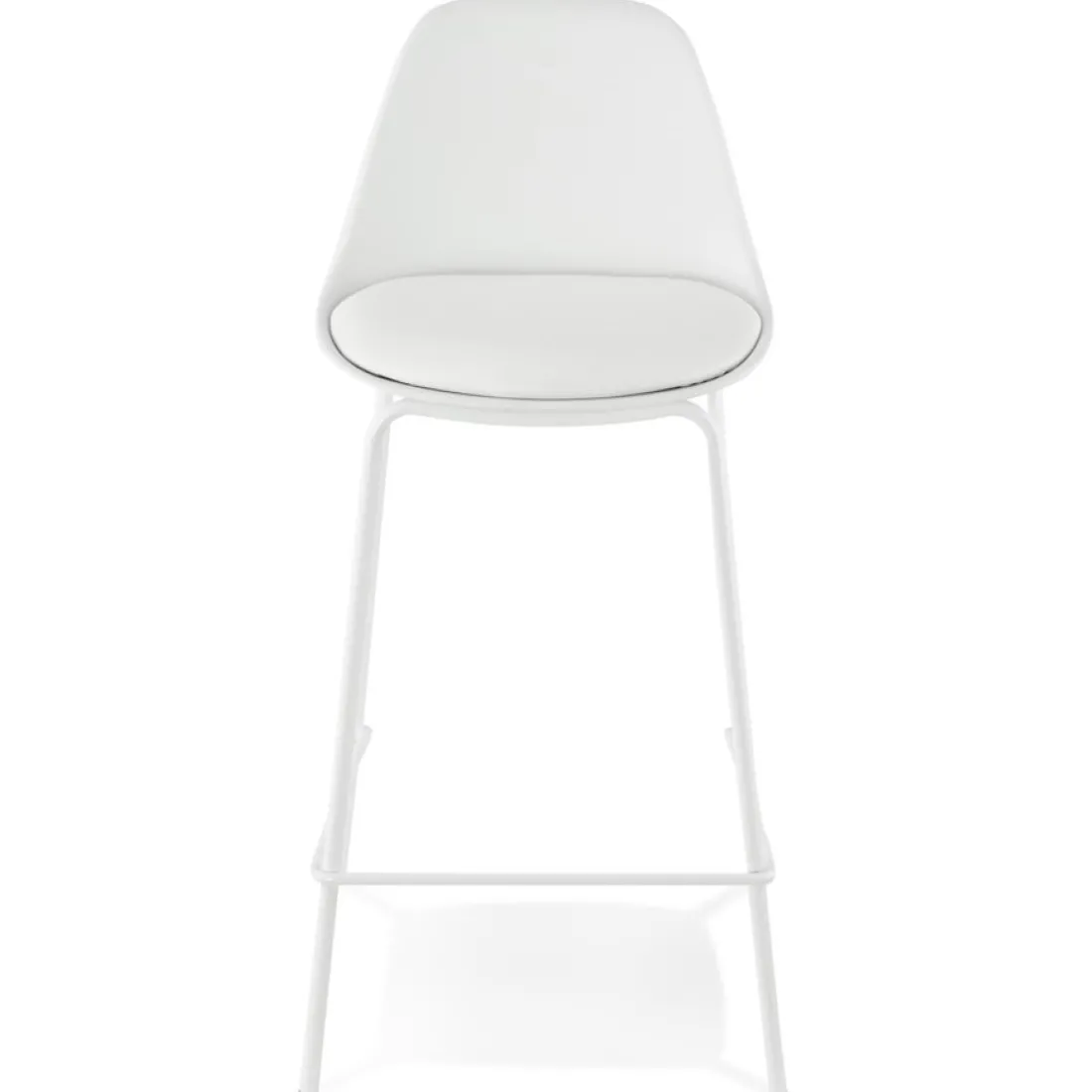 Tabouret snack mi-hauteur 'COOKIE MINI' blanc style industriel