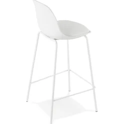 Tabouret snack mi-hauteur 'COOKIE MINI' blanc style industriel