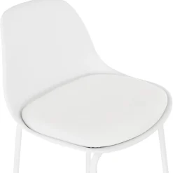 Tabouret snack mi-hauteur 'COOKIE MINI' blanc style industriel
