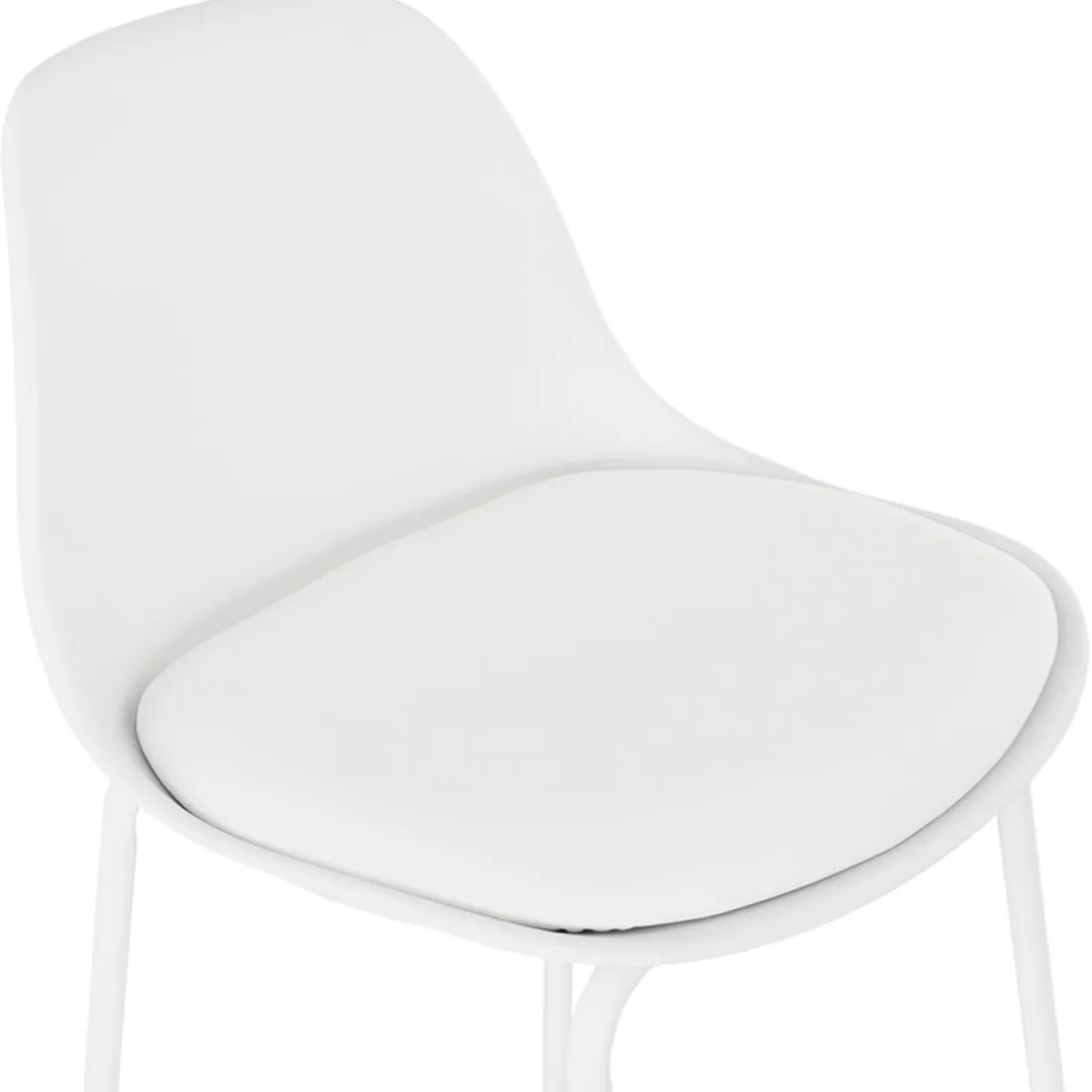 Tabouret snack mi-hauteur 'COOKIE MINI' blanc style industriel