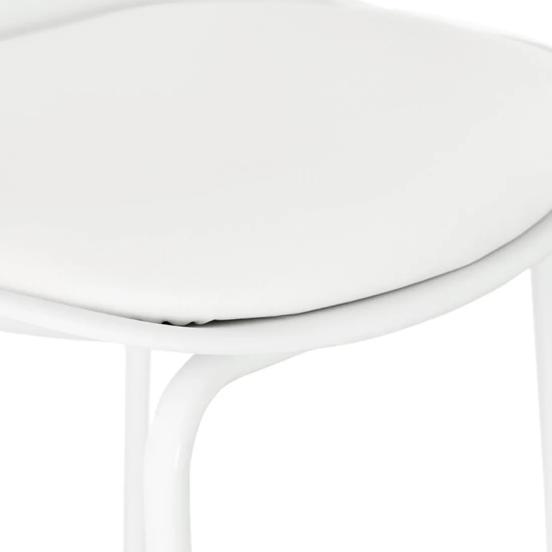 Tabouret snack mi-hauteur 'COOKIE MINI' blanc style industriel