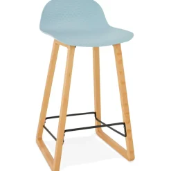 Tabouret snack mi-hauteur 'MAKI MINI' bleu style scandinave