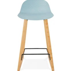 Tabouret snack mi-hauteur 'MAKI MINI' bleu style scandinave