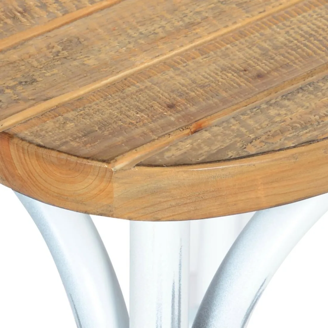 Tabouret snack mi-hauteur 'COTTAGE MINI' en bois finition Noyer effet vieilli