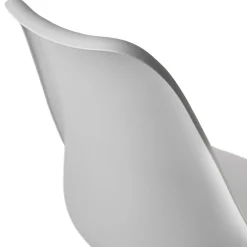 Tabouret snack mi-hauteur 'LEMON MINI' gris avec pied en métal noir