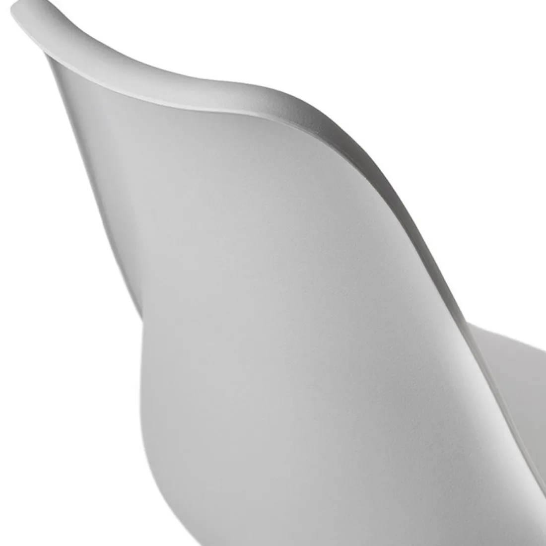 Tabouret snack mi-hauteur 'LEMON MINI' gris avec pied en métal noir