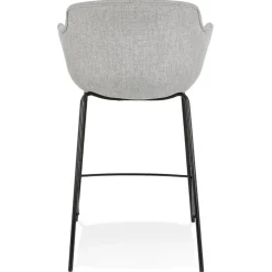 Tabouret snack mi-hauteur 'FORTI MINI' en tissu gris clair