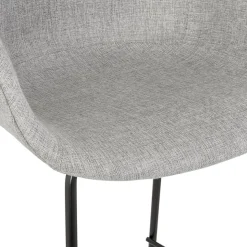 Tabouret snack mi-hauteur 'FORTI MINI' en tissu gris clair