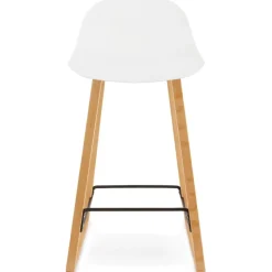 Tabouret snack mi-hauteur 'MAKI MINI' blanc style scandinave