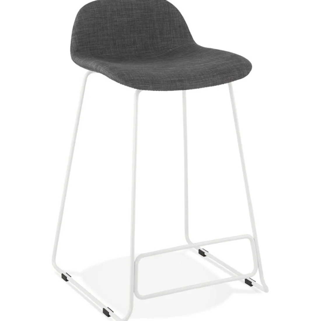 Tabouret snack mi-hauteur 'MOSKOW MINI' avec pieds en métal blanc