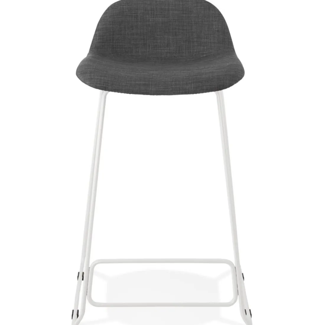 Tabouret snack mi-hauteur 'MOSKOW MINI' avec pieds en métal blanc