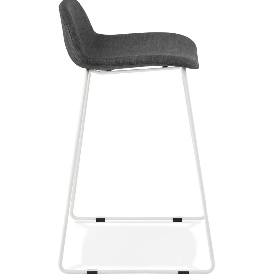 Tabouret snack mi-hauteur 'MOSKOW MINI' avec pieds en métal blanc