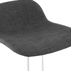 Tabouret snack mi-hauteur 'MOSKOW MINI' avec pieds en métal blanc