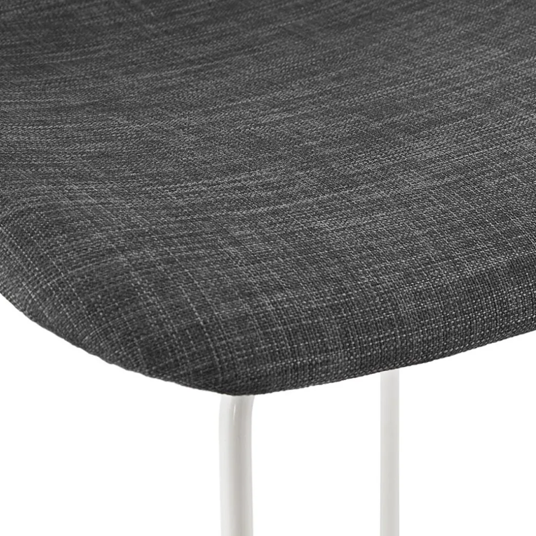 Tabouret snack mi-hauteur 'MOSKOW MINI' avec pieds en métal blanc