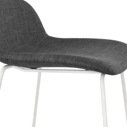 Tabouret snack mi-hauteur 'MOSKOW MINI' avec pieds en métal blanc