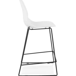 Tabouret snack mi-hauteur 'BERLIN MINI' blanc empilable moderne