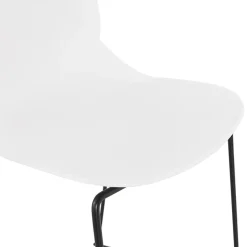 Tabouret snack mi-hauteur 'BERLIN MINI' blanc empilable moderne