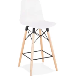 Tabouret snack mi-hauteur 'MOZAIK MINI' blanc style scandinave