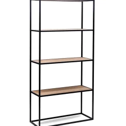 Étagère 4 niveaux en Métal et en Bois Style Industriel
