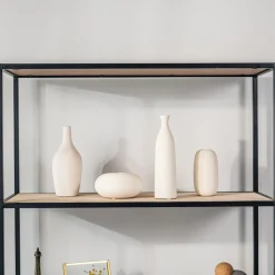 Étagère 4 niveaux en Métal et en Bois Style Industriel