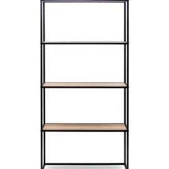 Étagère 4 niveaux en Métal et en Bois Style Industriel